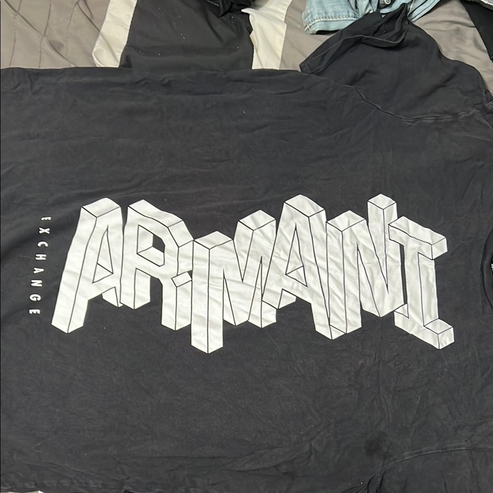 Armani Exchange Black Graphic T-Shirt